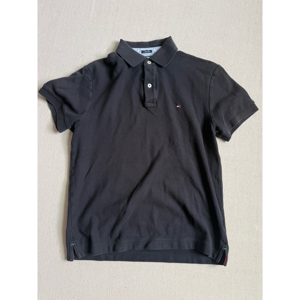 Tommy Hilfiger Slim Fit Polo Black Size Medium